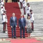 Rey Felipe VI llega al Palacio Nacional en visita a Luis Abinader
